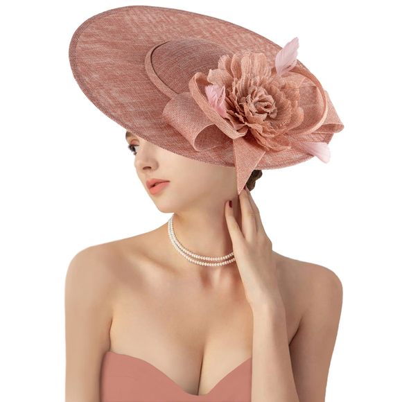 Fascinator Hat Headpiece For Women Vintage Wedding Mesh Feather Hair Clip,20s💗